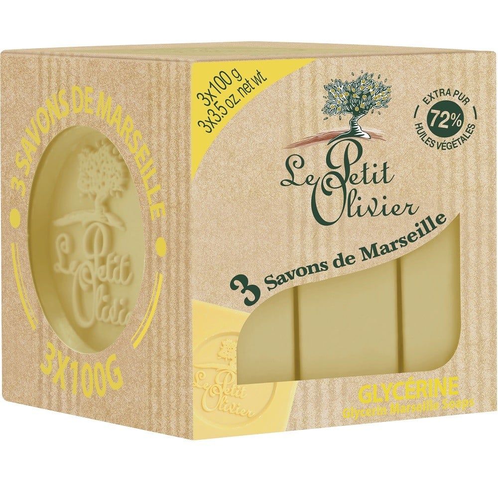 Марсельское мыло Le Petit Olivier 100% 3х100 г (3549620005844) - фото 1