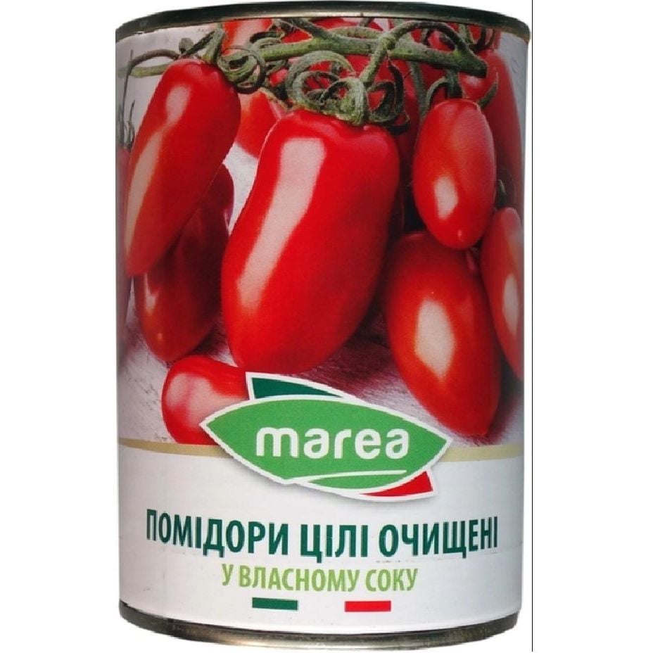 Помідори Marea Whole Peeled Tomatoes цілі очищені 400 г - фото 1