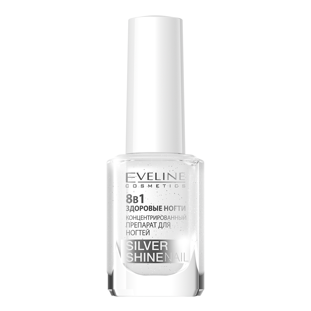 Максимальное восстановление Eveline Nail Therapy Professional 8 в 1 Здоровые Ногти Silver Shine, 12 мл (LL12NT8W1SL) - фото 2