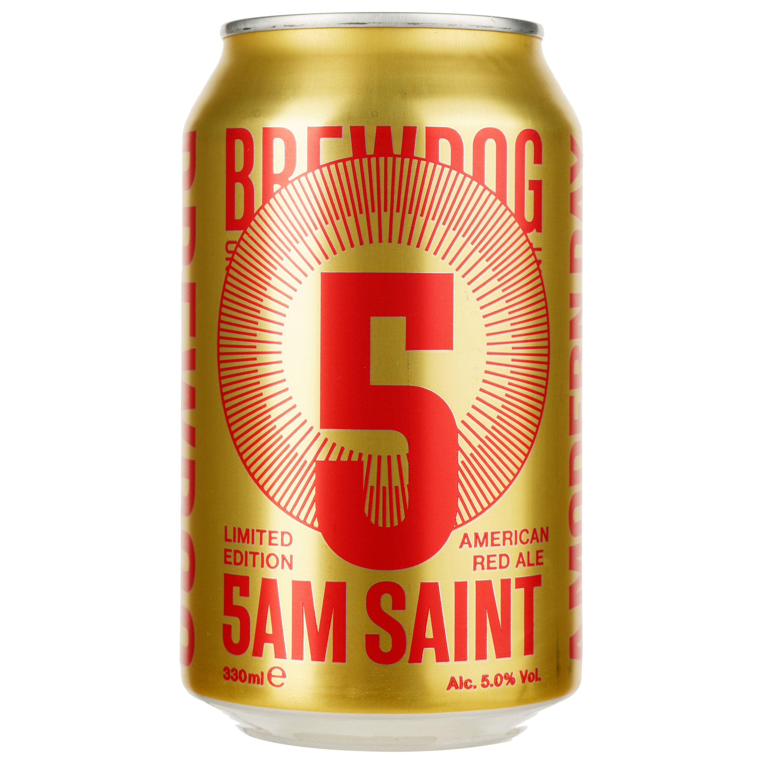 Пиво BrewDog 5AM Saint, красное, фильтрованное, 5%, 0,33 л (15641) - фото 1