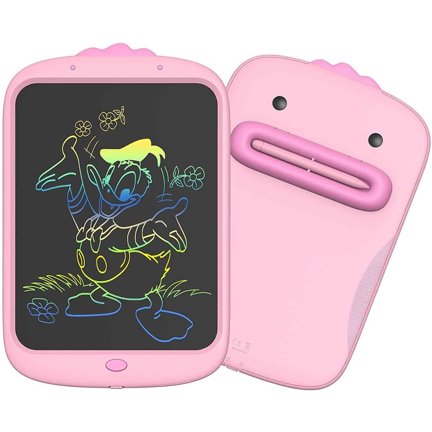 Детский LCD планшет для рисования Beiens Утенок 10” Multicolor розовый (К1001pink) - фото 1