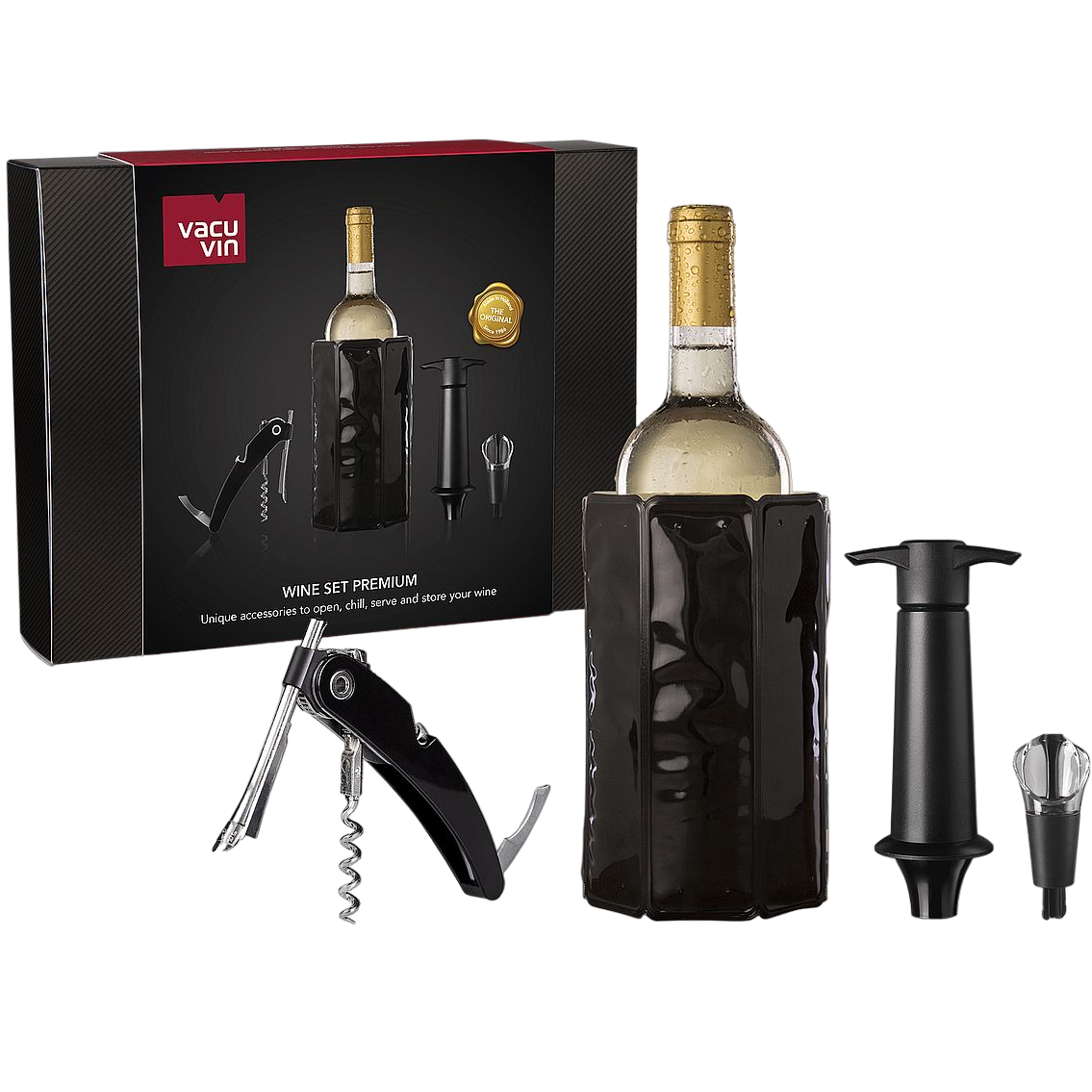 Набір для вина Преміум в подарунковій коробці Vacu Vin (W1031) - фото 1
