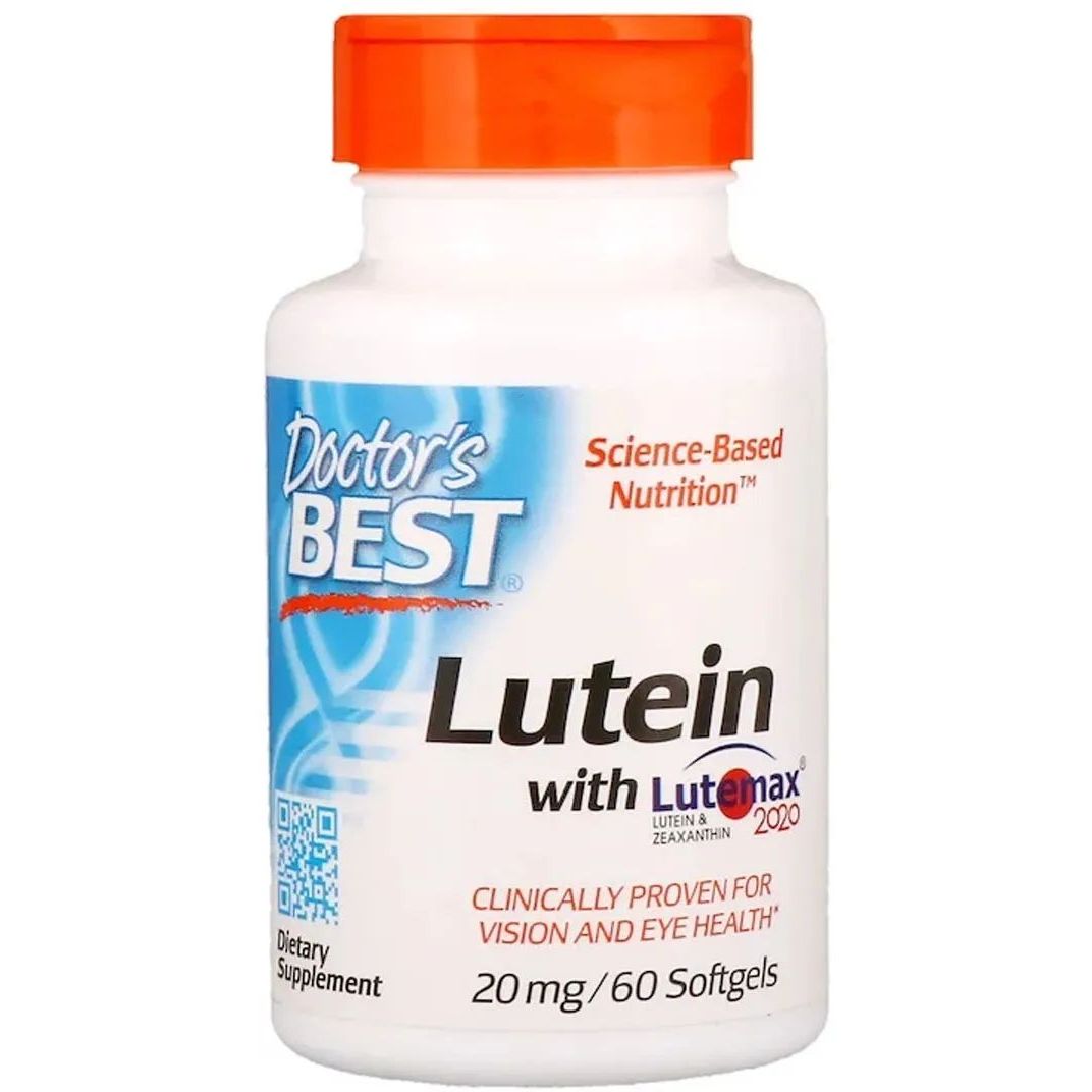 Лютеїн Doctor's Best Lutein with Lutemax 20 мг 60 желатинових капсул - фото 1