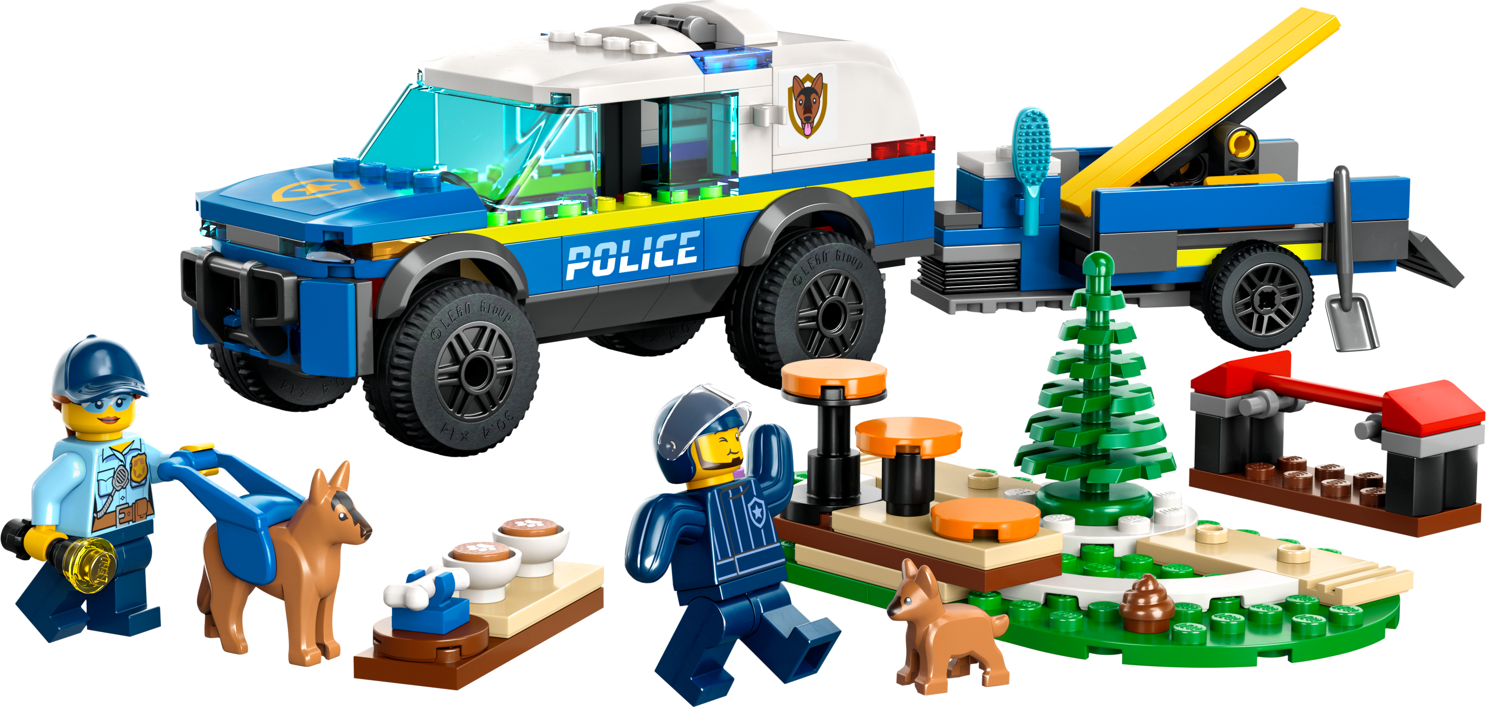 Конструктор LEGO City Мобильная площадка для тренировки полицейских собак, 197 деталей (60369) - фото 2