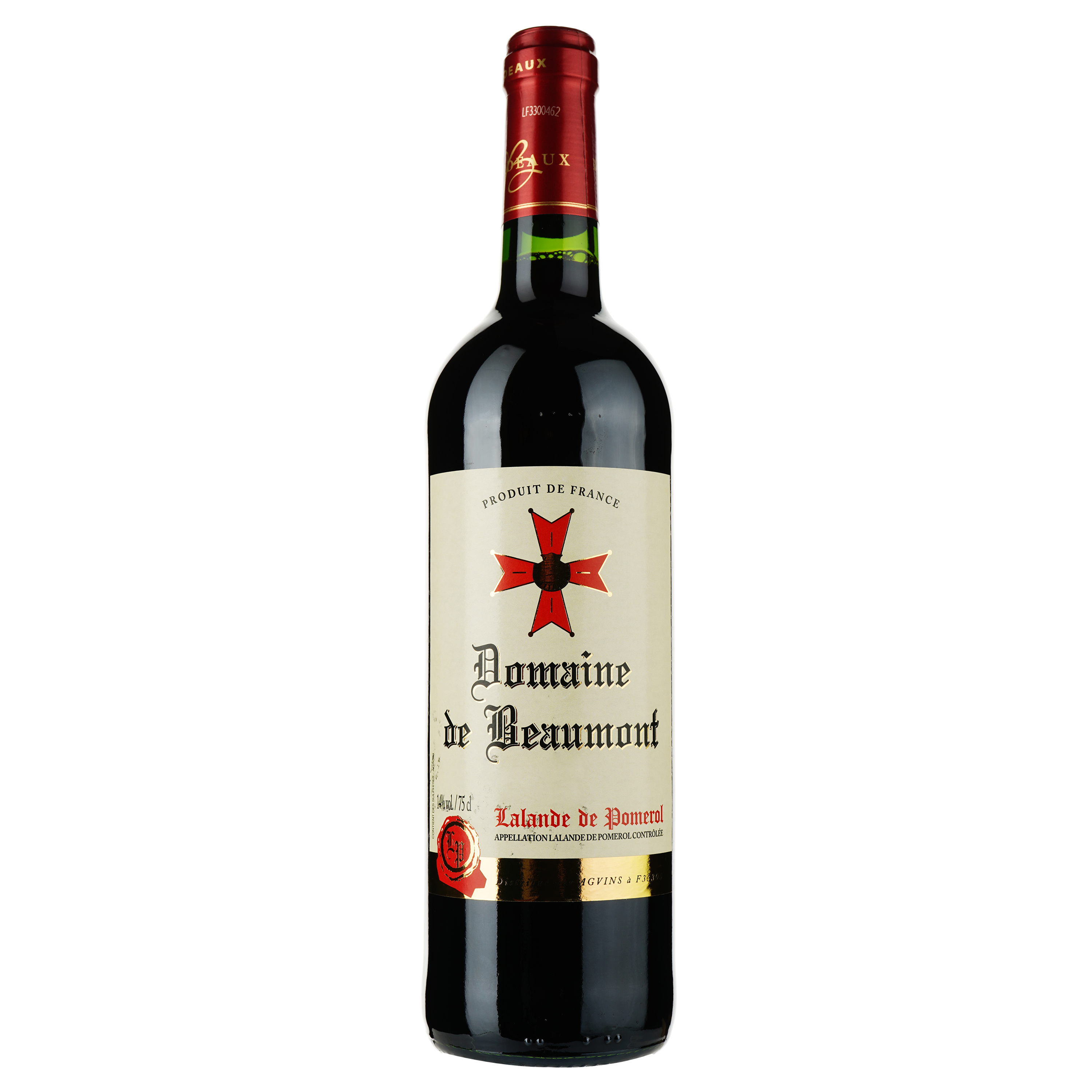 Вино AG Vins Domaine de Beaumont AOP Lalande de Pomerol 2019 красное сухое 0,75 л - фото 1
