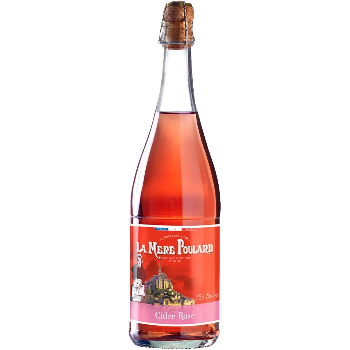 Сидр Les Celliers Val de Rance Mere Poulard Rose яблуко рожевий солодкий 2.5% 0.75 л - фото 1