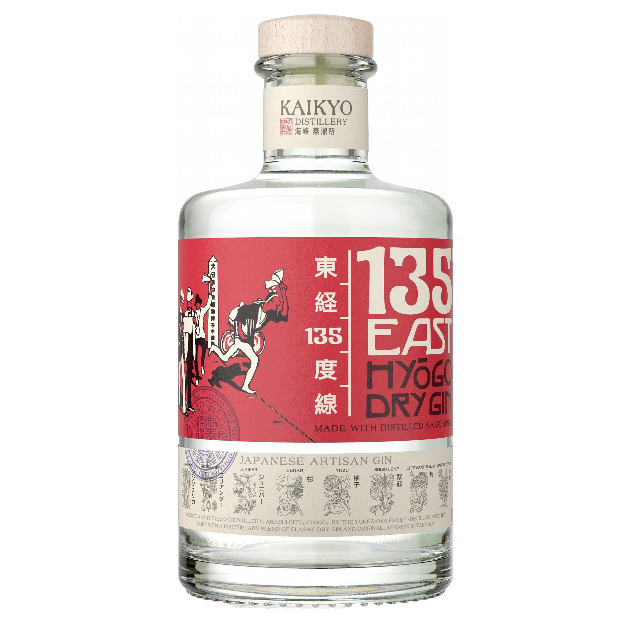 Джин Kaikyo Distillery 135 East Hyogo Dry Gin, 42%, 0,7 л - фото 1