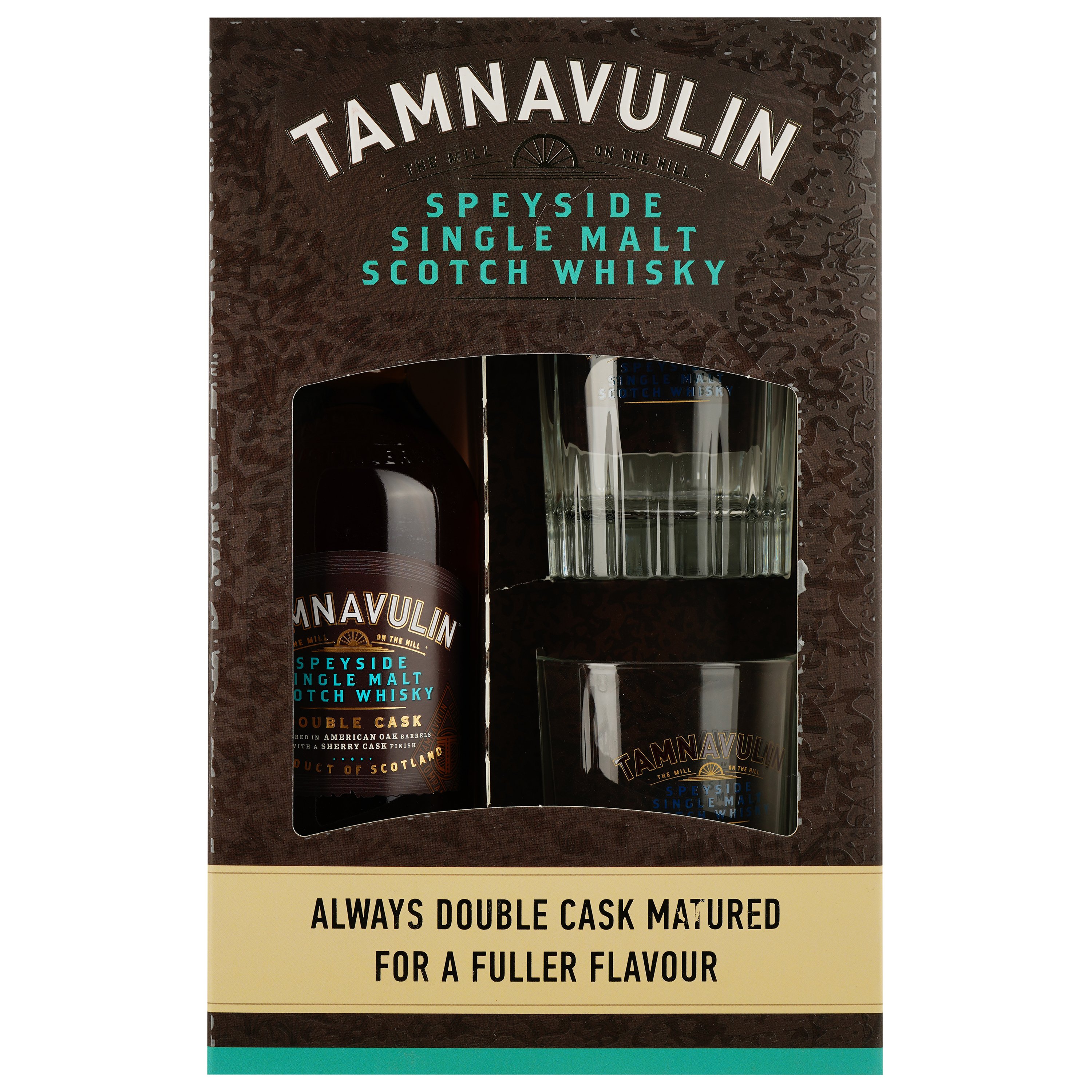Набір віскі Tamnavulin Speyside Single Malt 40% 0.7 л + 2 склянки - фото 1