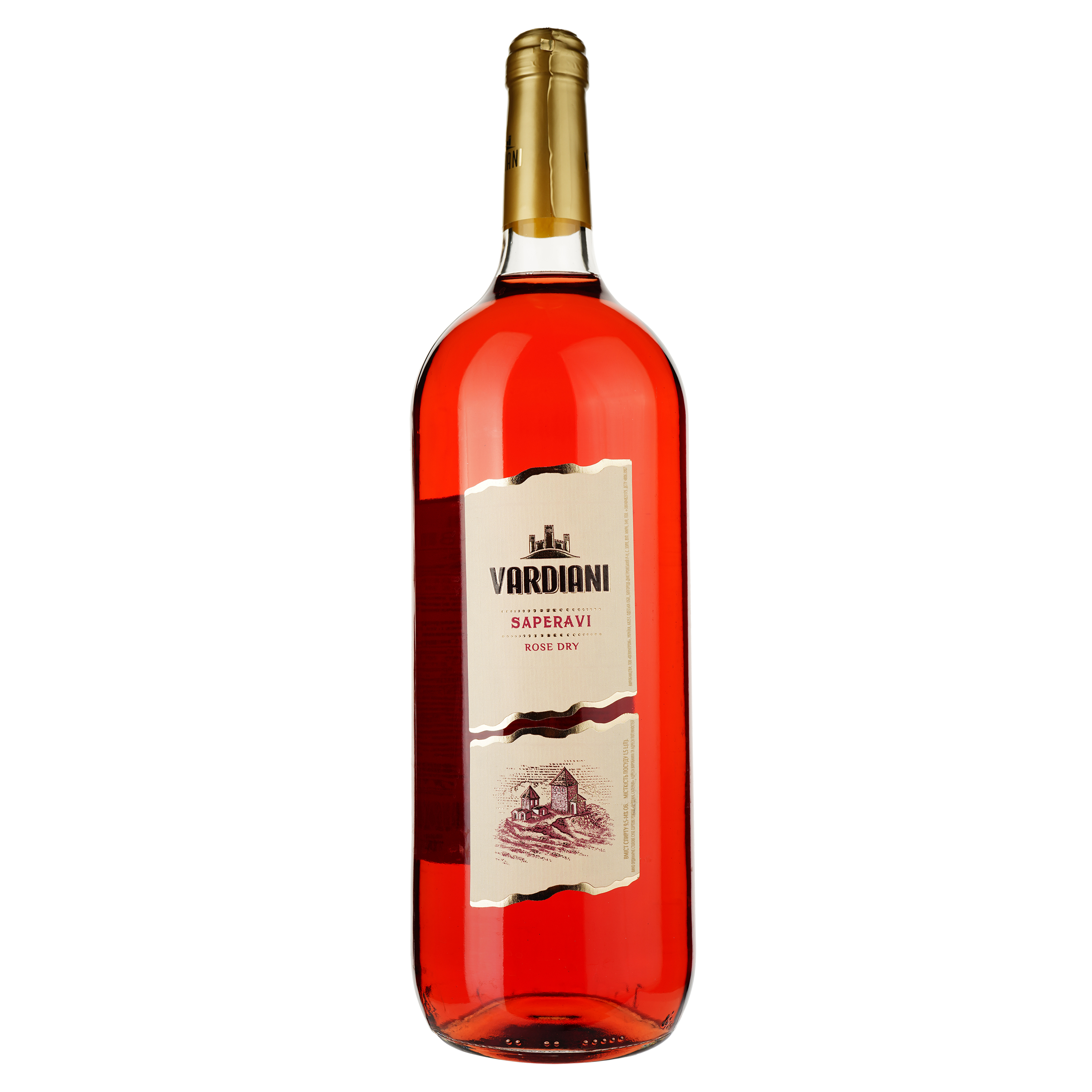 Вино Vardiani Сапераві, рожеве, сухе, 1,5 л - фото 1