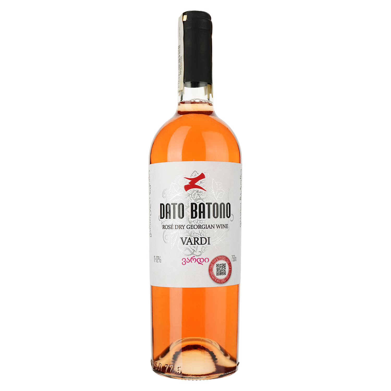 Вино Dato Batono Vardi, розовое, сухое, 11-12%, 0,75 л (854151) - фото 1