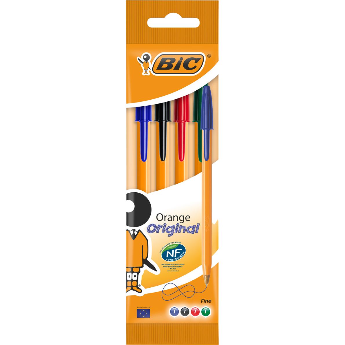 Набор шариковых ручек BIC Orange Ассорти 0.36 мм 4 шт. (516337) - фото 1