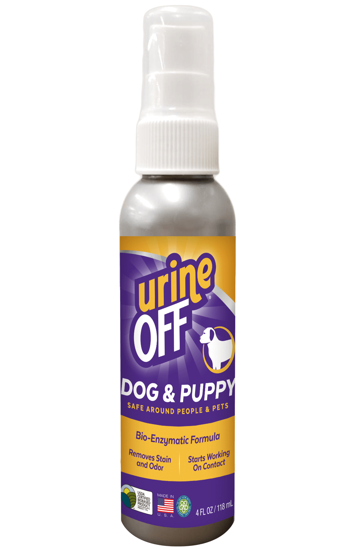 Спрей для удаления органических пятен и запахов щенков и собак TropiClean Urine Off, 118 мл (16981) - фото 1