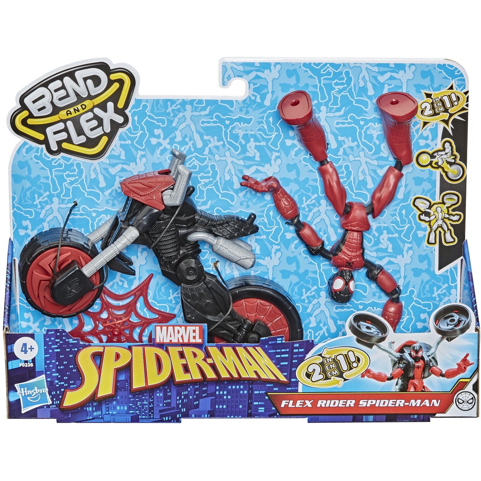 Ігрова фігурка Hasbro Людина-Павук на мотоциклі (F0236) - фото 4