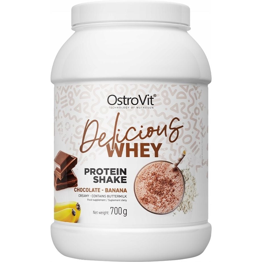 Протеин OstroVit Delicious Whey Chocolate Banana 700 г - фото 1