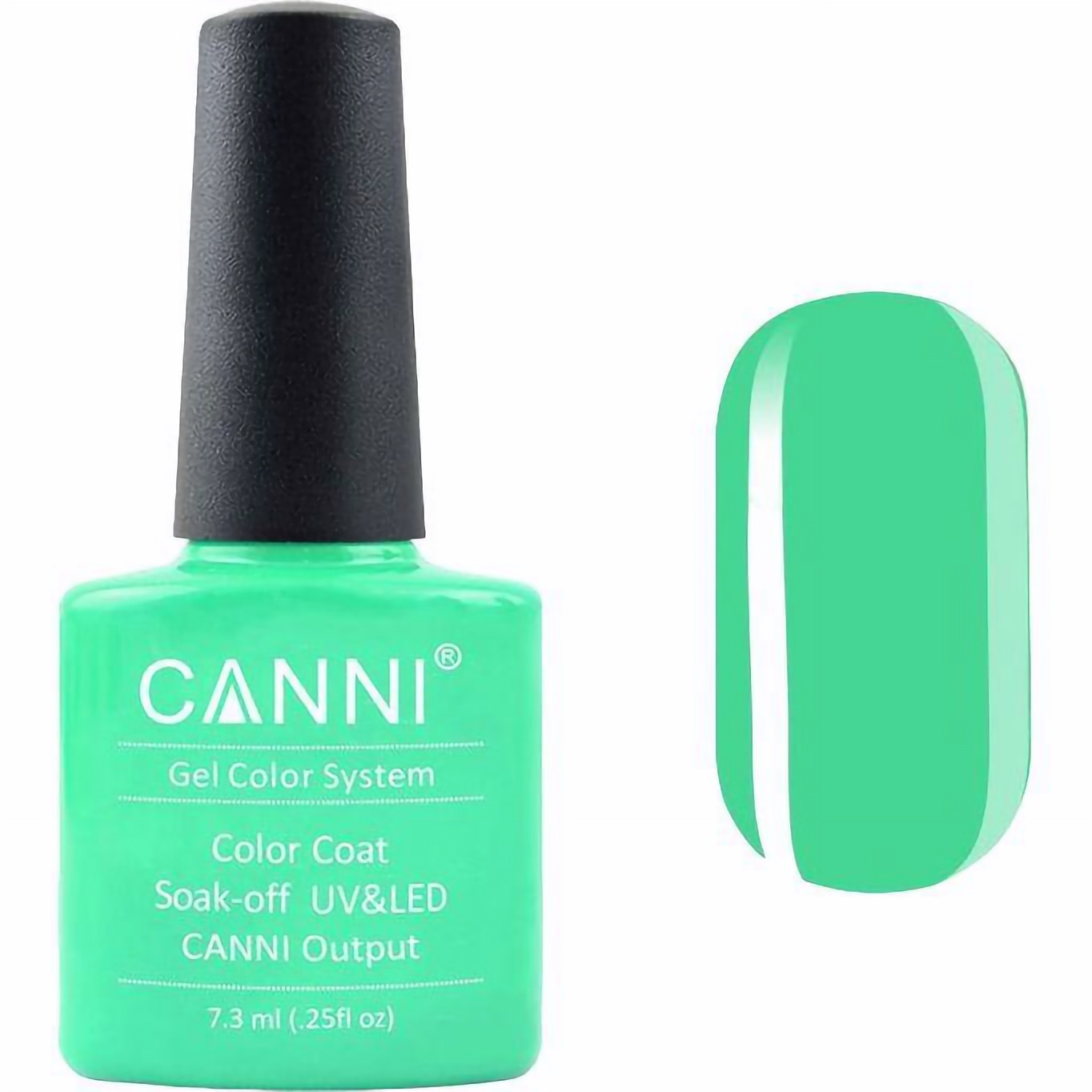 Гель-лак Canni Color Coat Soak-off UV&LED 159 яркая мята 7.3 мл - фото 1