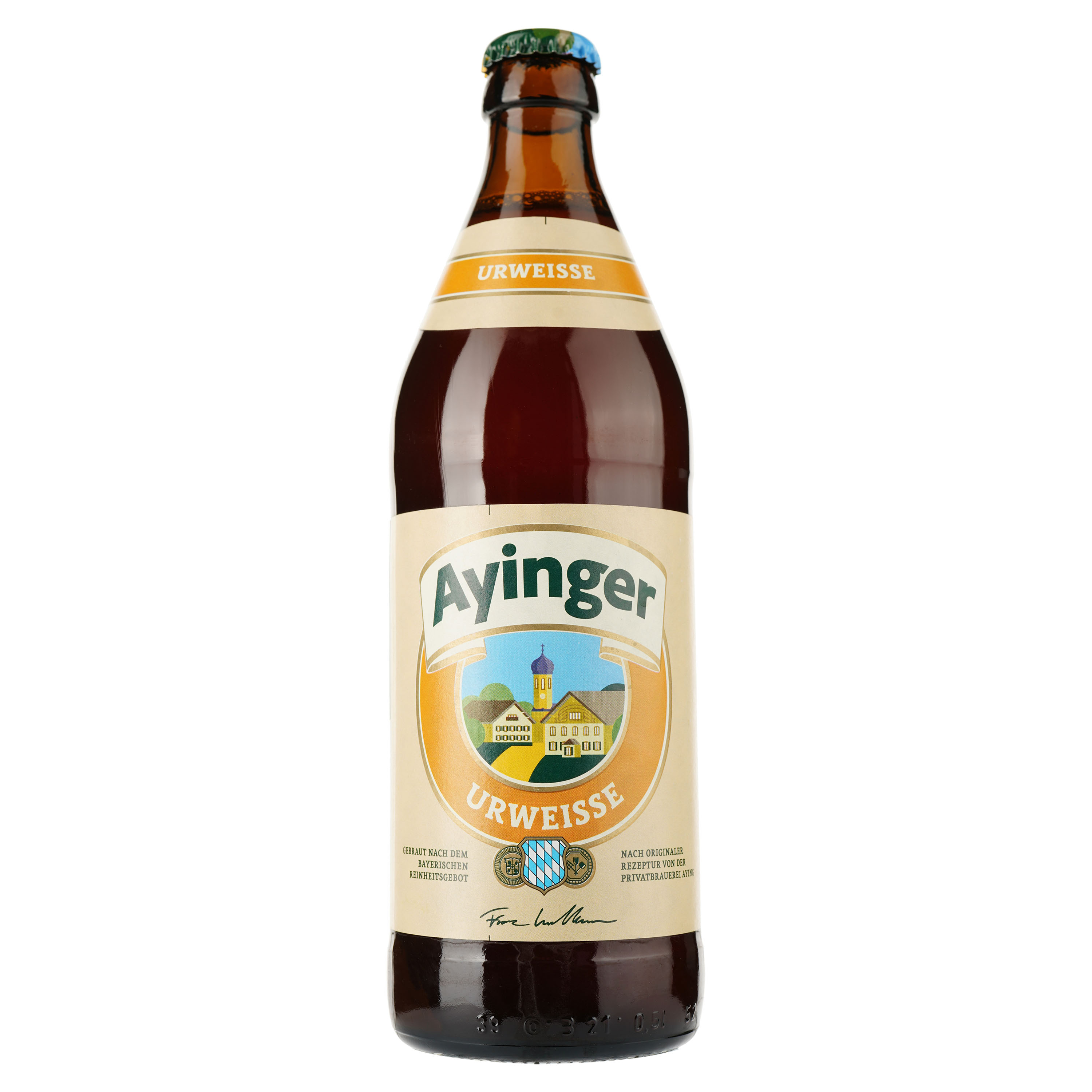 Пиво Ayinger Urweisse світле, фільтроване, пастеризоване, 5,8%, 0,5 л - фото 1