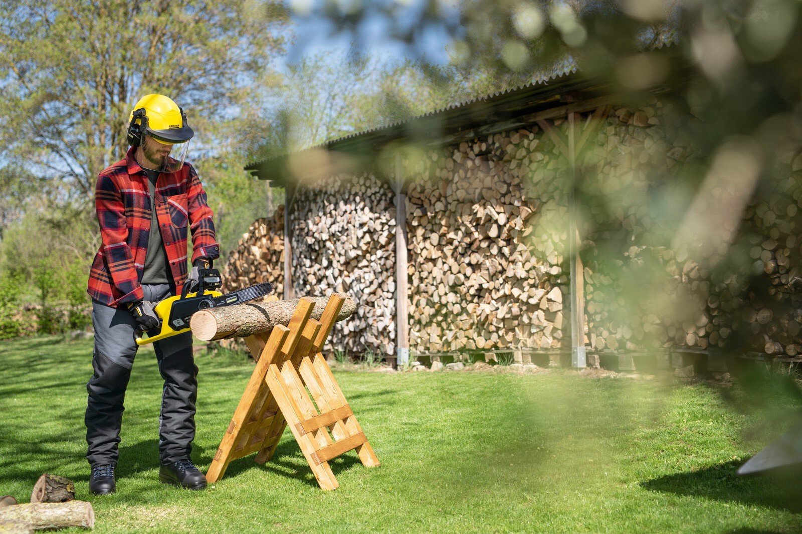 Аккумуляторная цепная пила Karcher CNS 18-30 Battery + быстрозарядный комплект + аккумулятор 36/5 - фото 6