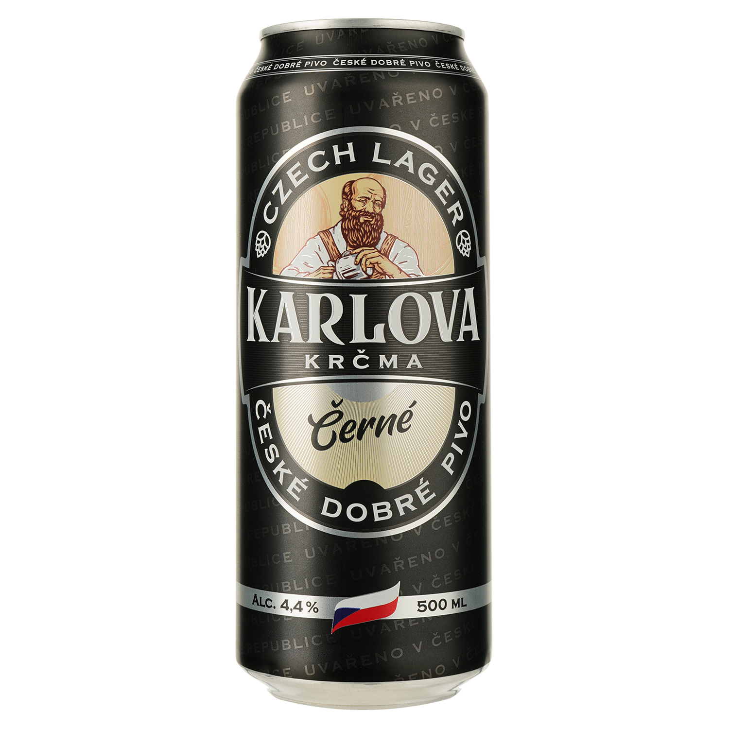 Пиво Karlova Krcma Cerne темное 4.4% 0.5 л ж/б - фото 1