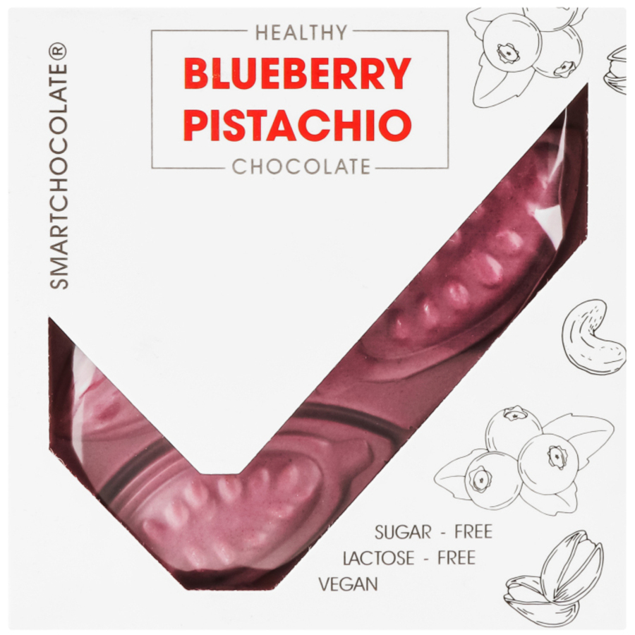 Шоколад SmartChocolate Blueberry&Pistachio без цукру 75 г (935119) - фото 1