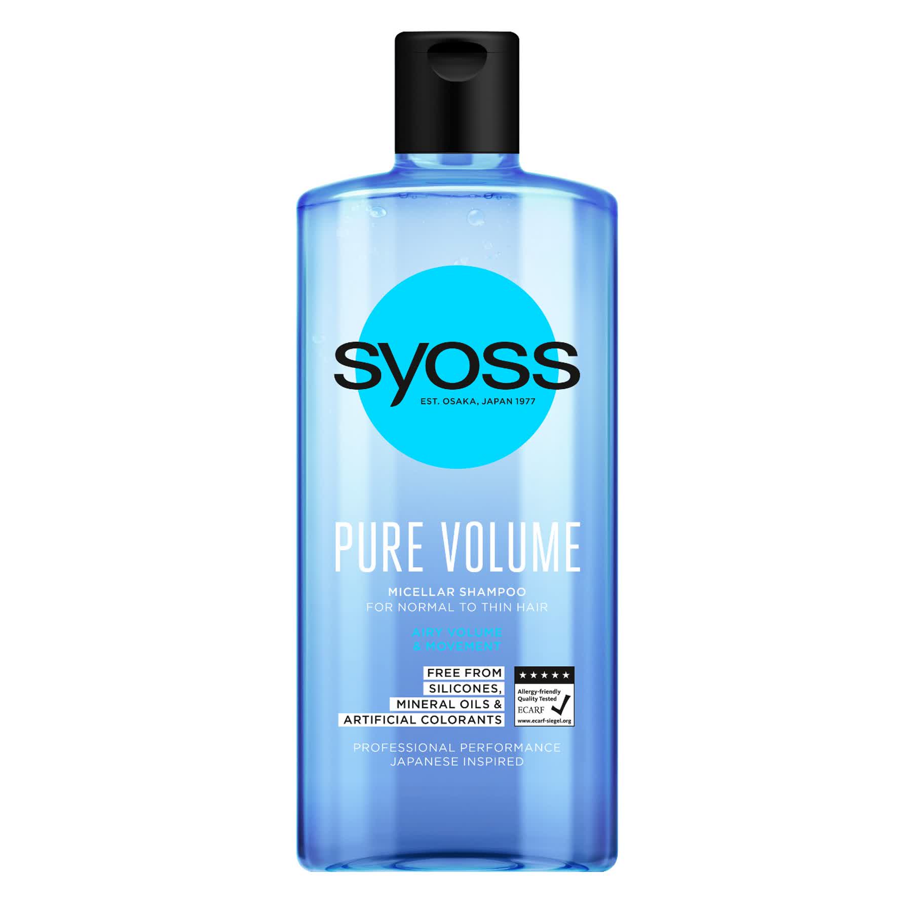 Міцелярний шампунь Syoss Pure Volume, для нормального та тонкого волосся 440 мл - фото 1