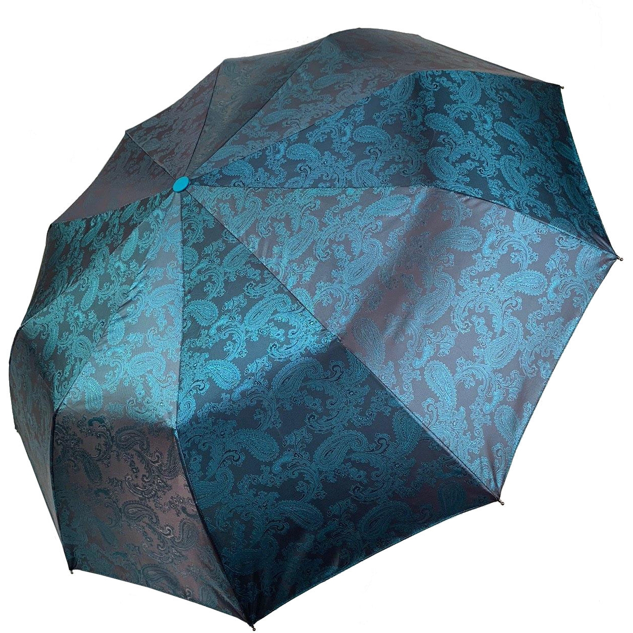 Жіноча складана парасолька напівавтомат Bellissima 102 см бірюзова - фото 1