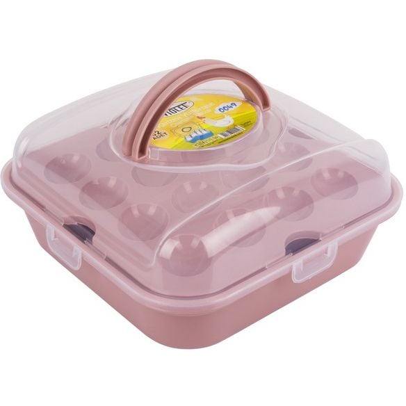 Контейнер для яєць Violet House Powder, 24 шт., рожевий (0049 POWDER д/яєць 32) - фото 1