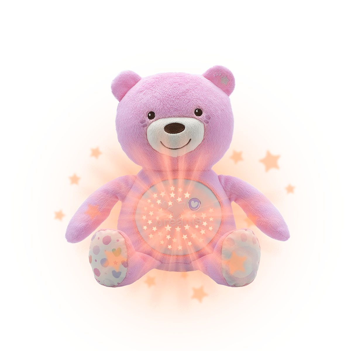 Игрушка музыкальная Chicco Медвежонок с проектором, розовый (08015.10) - фото 2