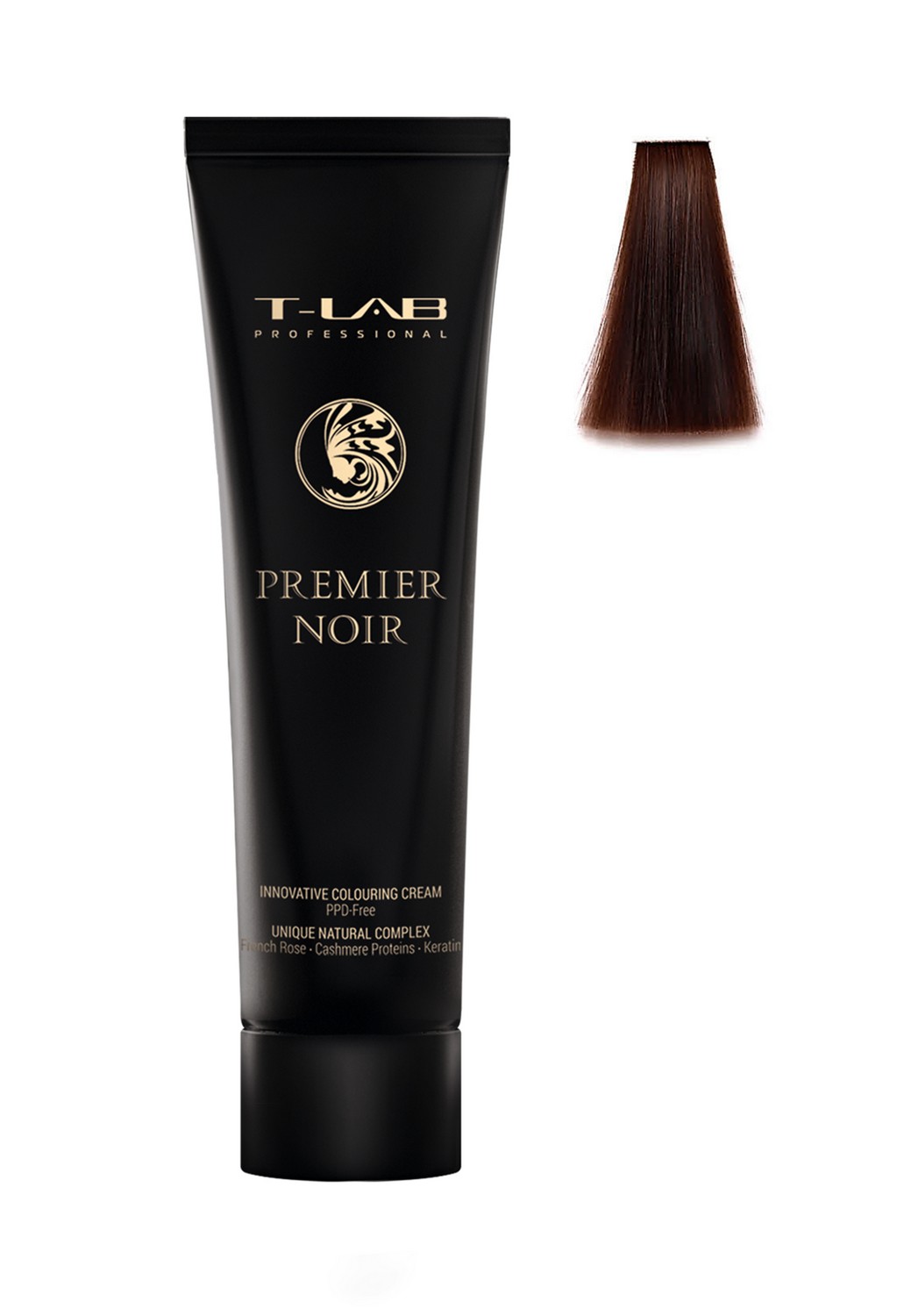 Крем-фарба T-LAB Professional Premier Noir colouring cream, відтінок 6.52 (dark mahogany iridescent blonde) - фото 2