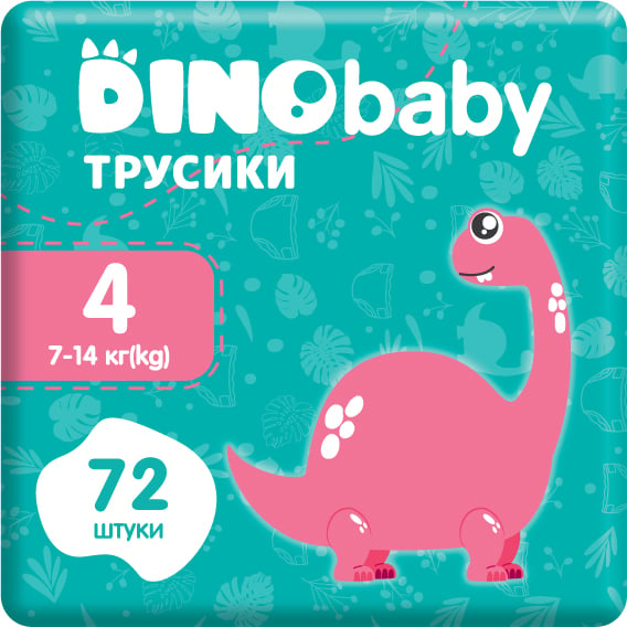 Набір підгузків-трусиків Dino Baby 4 (7-14кг), 72 шт. (2 уп. по 36 шт.) - фото 2