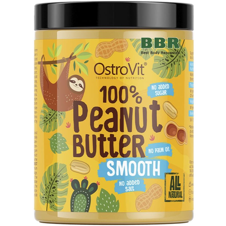 Арахісова паста OstroVit Peanut Butter 100% smooth 1000 г - фото 1