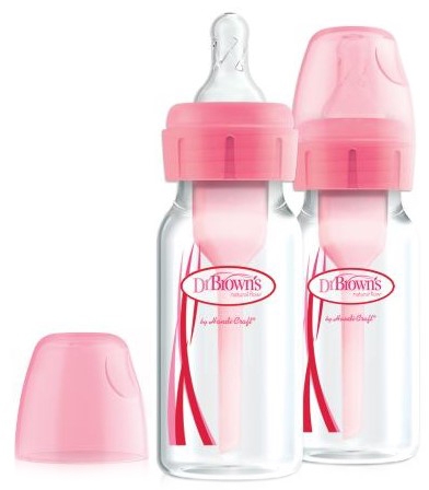 Пляшечка для годування Dr. Brown's Options, з вузьким горлечком, 120 мл, рожевий, 2 шт. (SB42305-ESX) - фото 1