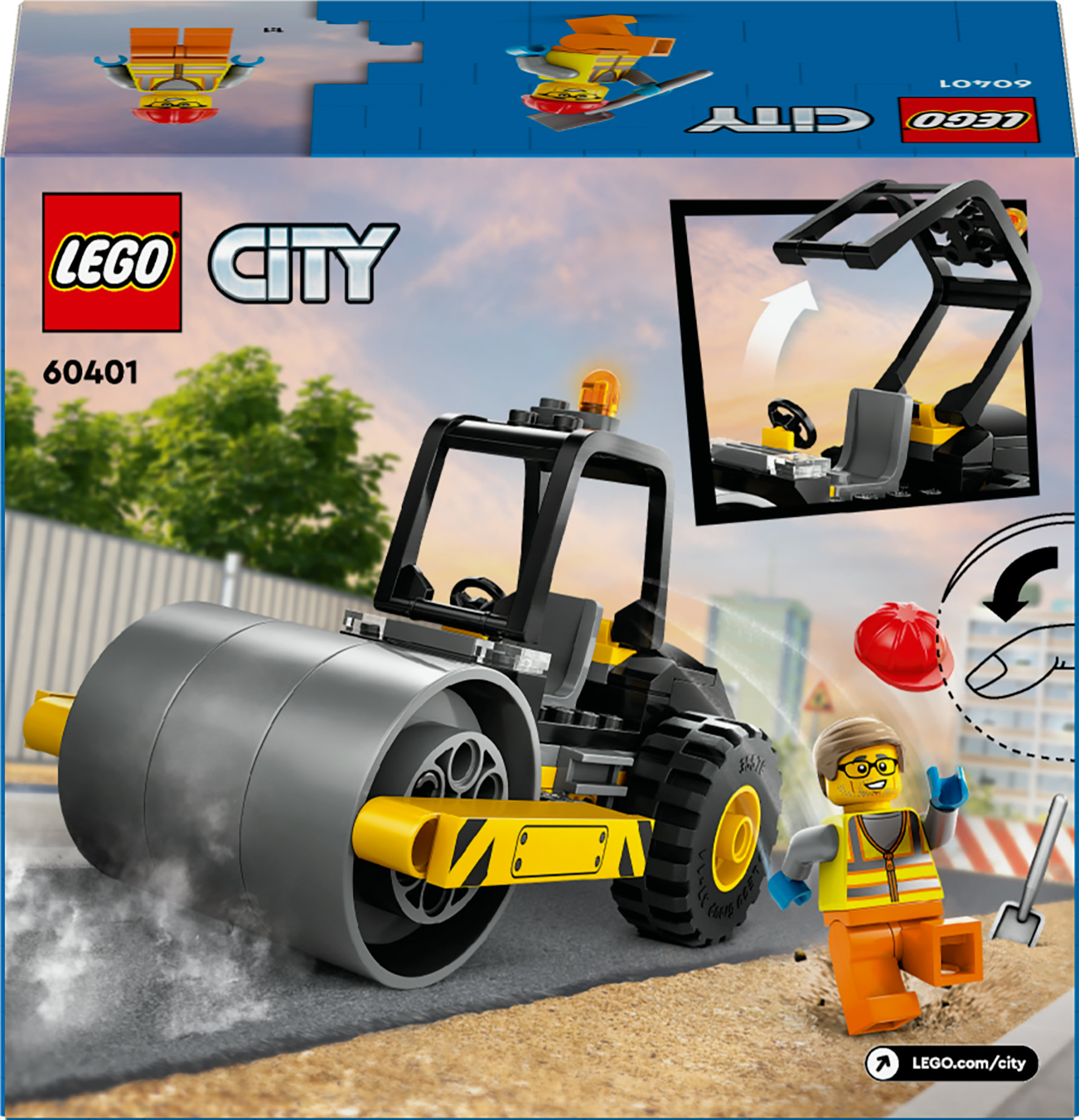 Конструктор LEGO City Строительный паровой каток 78 деталей (60401) - фото 9