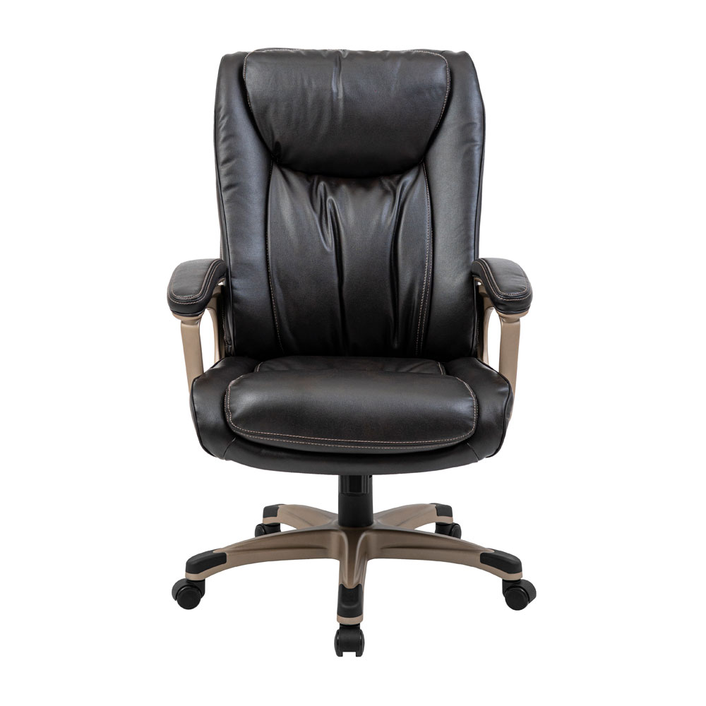 Кресло офисное Richman Магнат Пластик Рич M-2 Anyfix Кожа Сплит темно-коричневый (RCM-1063) - фото 2