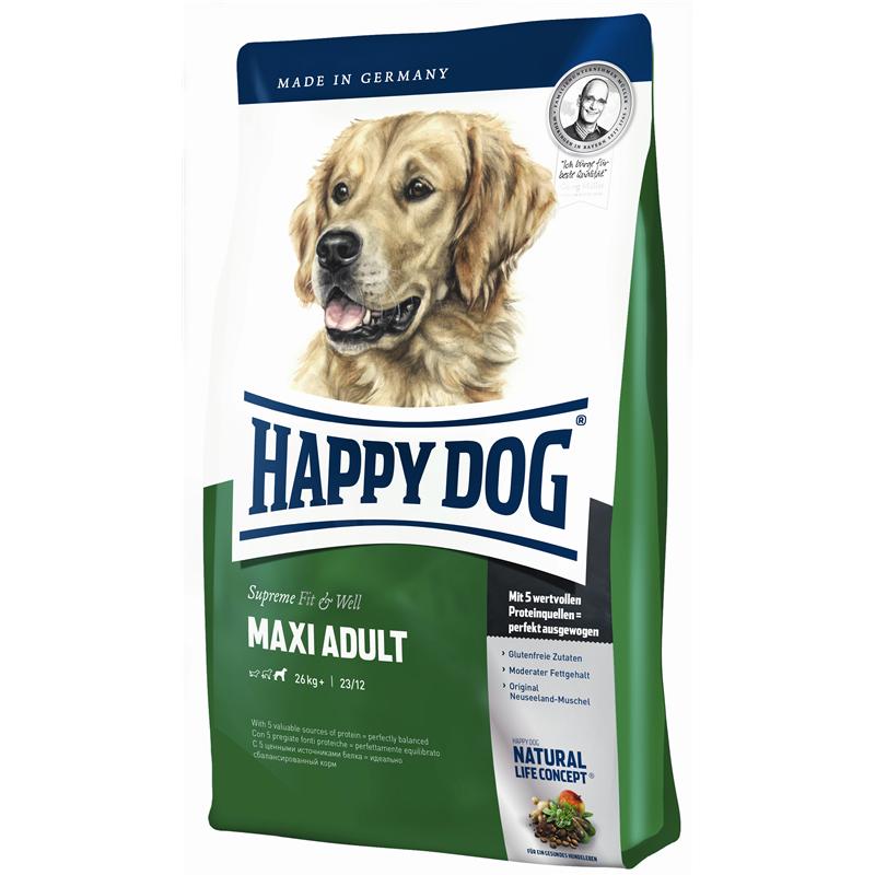 Сухой корм для собак крупных пород Happy Dog Fit&Well Maxi Adult, 4 кг (60762) - фото 1