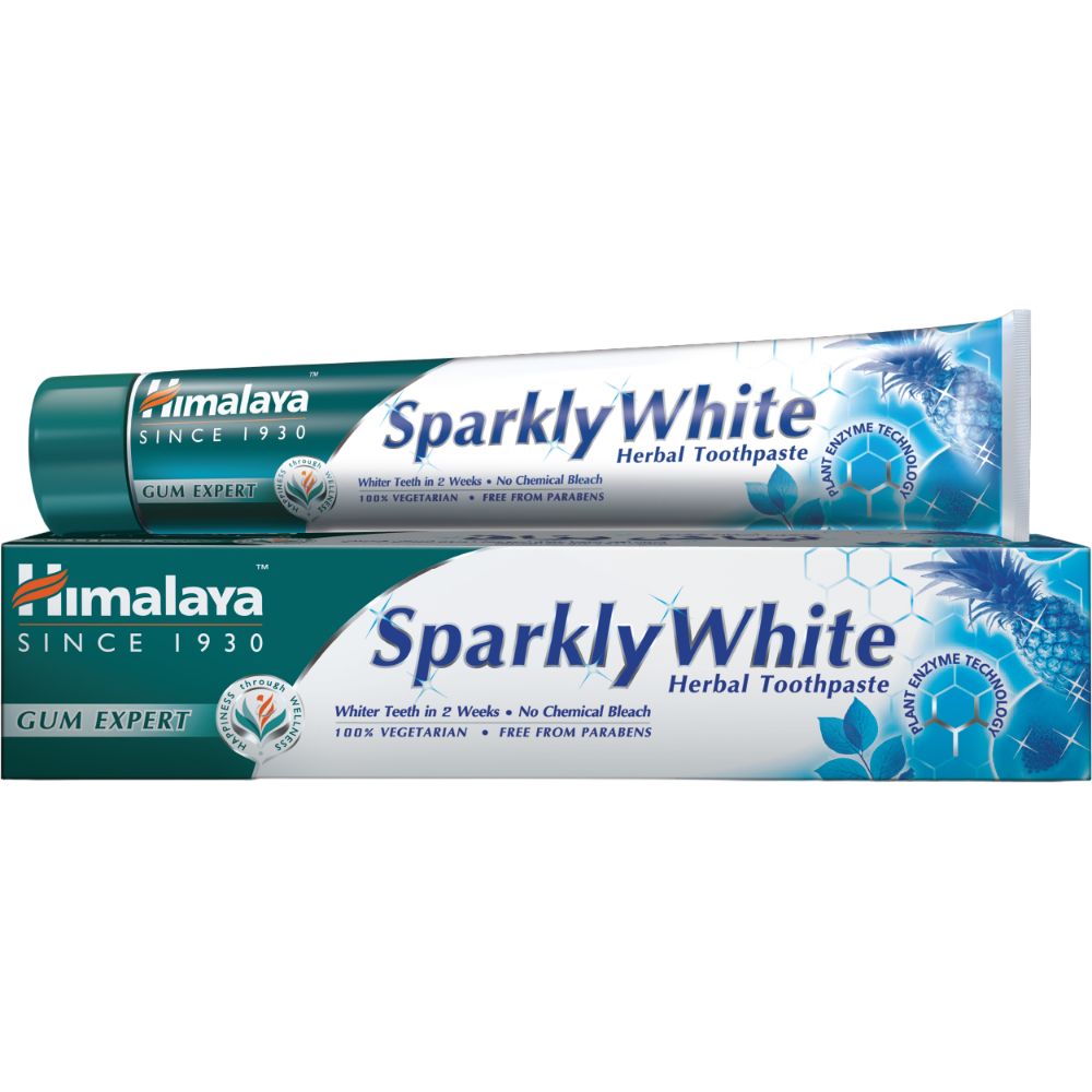 Зубная паста Himalaya Herbals Sparky White комплексный уход для сияющего белизны 75 мл - фото 1