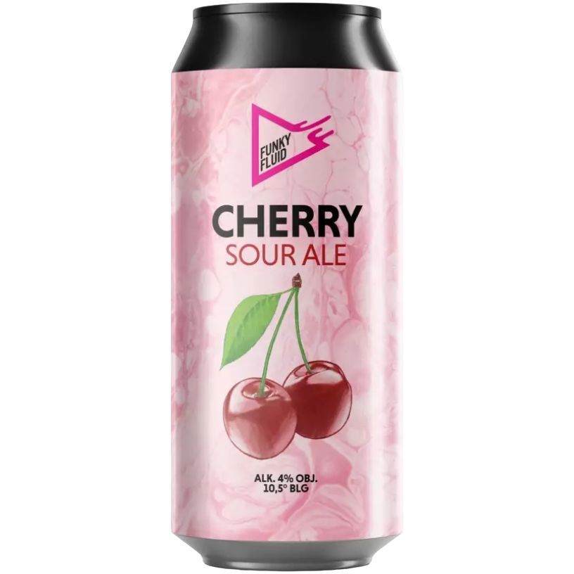 Пиво Funky Fluid Cherry светлое 4% 0.5 л ж/б - фото 1