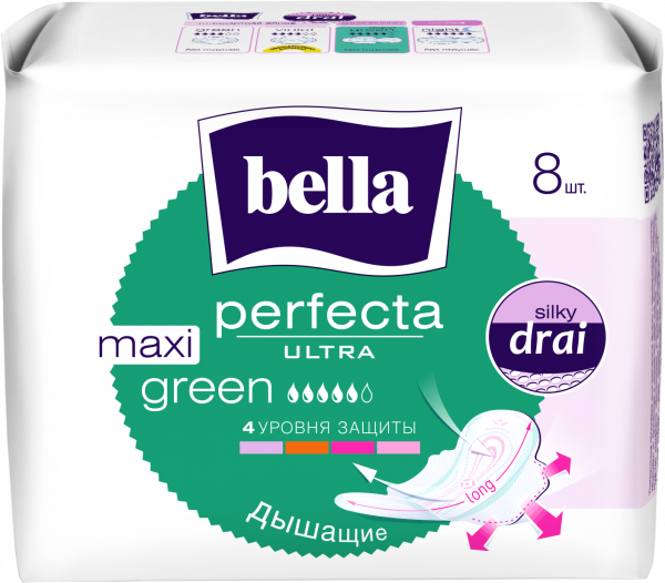 Гігієнічні прокладки Bella Perfecta Ultra Maxi Green, 8 шт. - фото 1