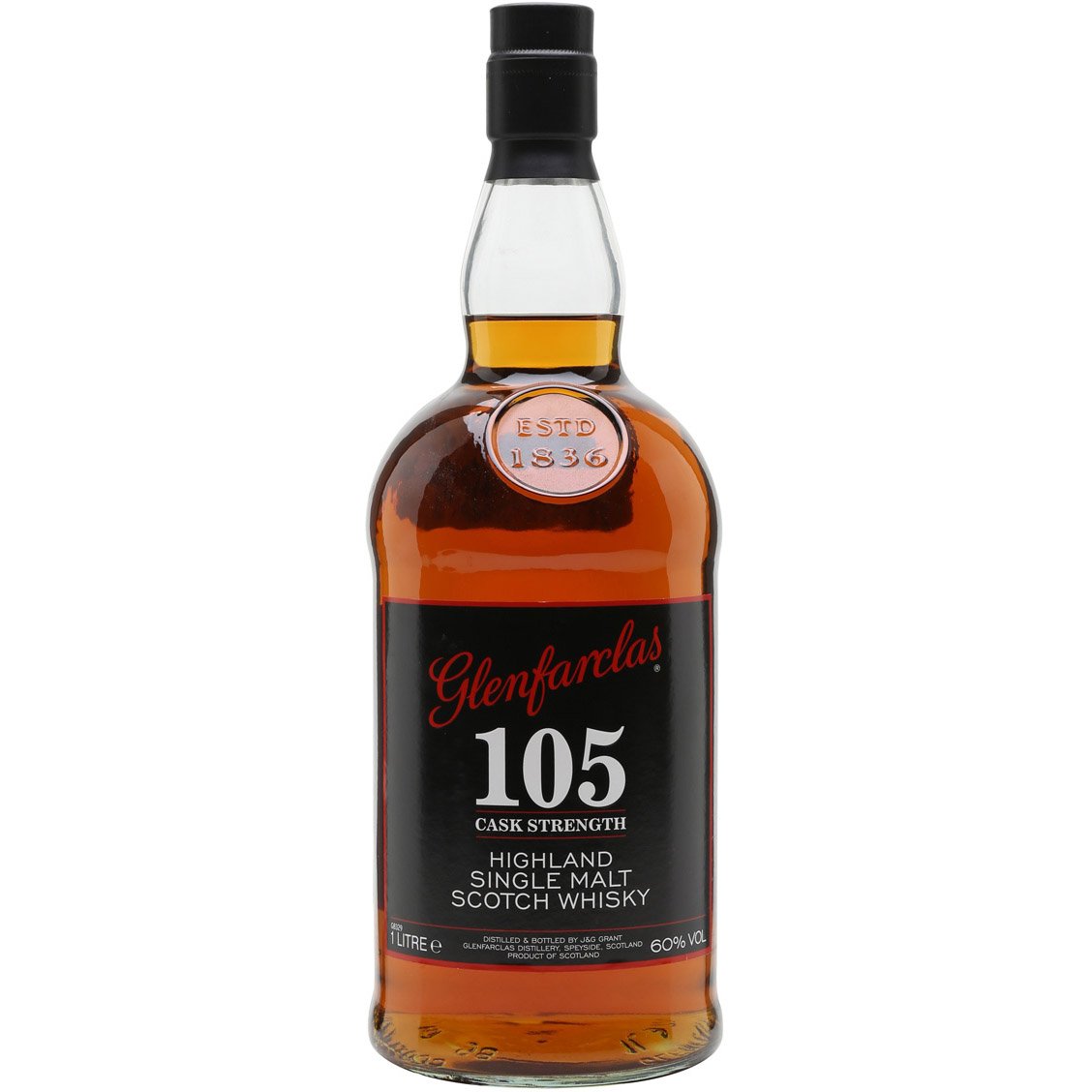 Виски Glenfarclas 105 Cask Strength Highland Single Malt Scotch Whisky 60% 1 л - фото 1