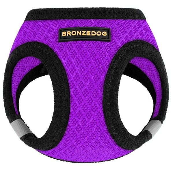 Шлейка для собак Bronzedog Mesh Vest, размер 4XS, 20х24 см, фиолетовая - фото 2