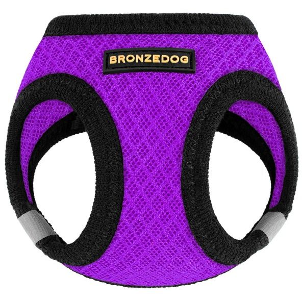 Шлейка для собак Bronzedog Mesh Vest, размер 3XS, 24х26 см, фиолетовая - фото 2