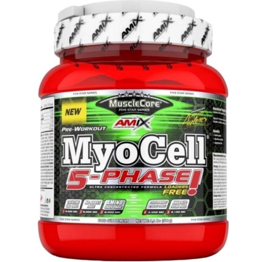 Креатин Amix MuscleCore MyoCell 5 Phase Фруктовый пунш 500 г - фото 1