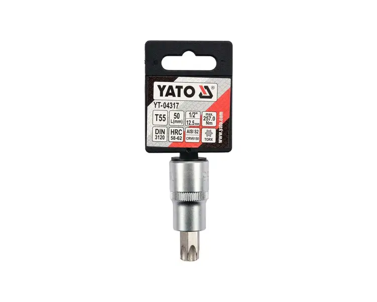 Головка торцева Yato квадрат 1/2" TORX Т55 L= 55 мм (YT-04317) - фото 3