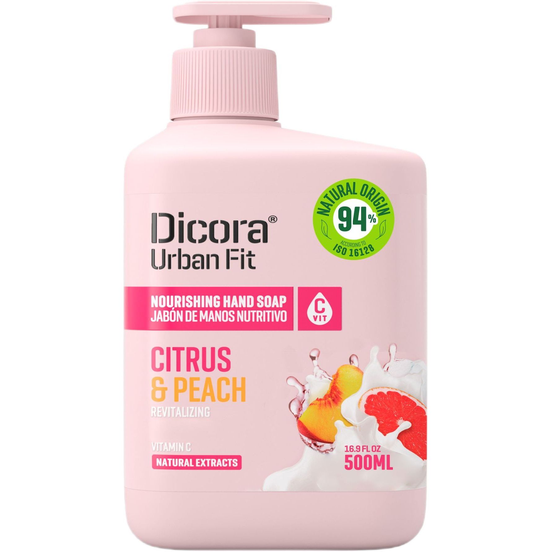 Питательное мыло для рук Dicora Urban Fit Цитрус и персик 500 мл - фото 1