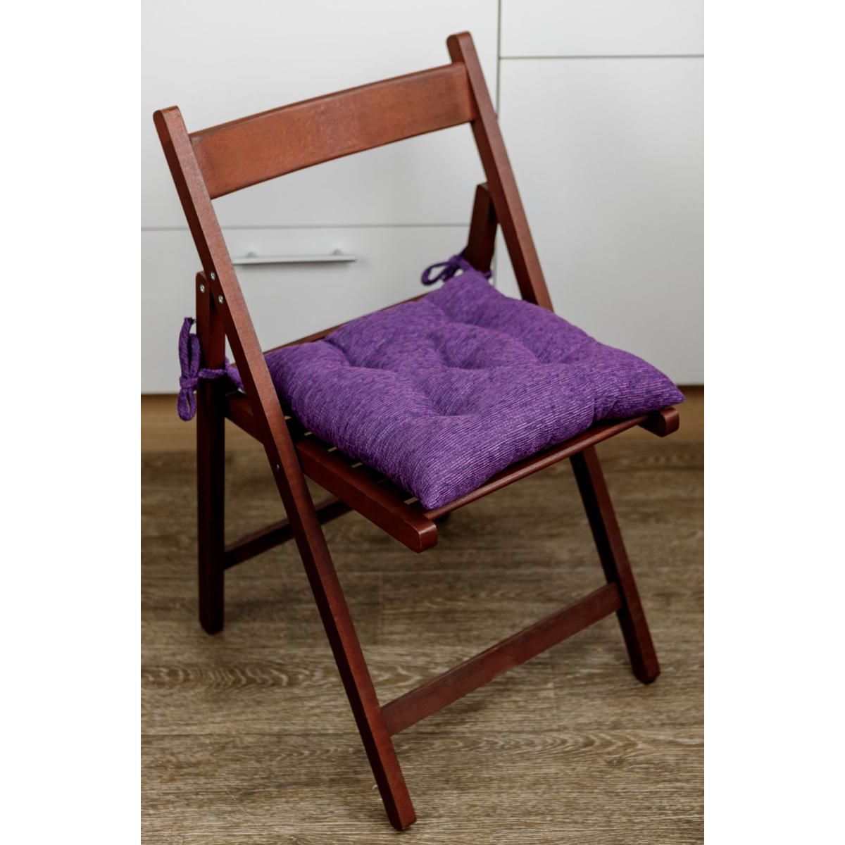 Подушка для стула Прованс Chenilla фиолетовая 40x40 см (34845) - фото 2