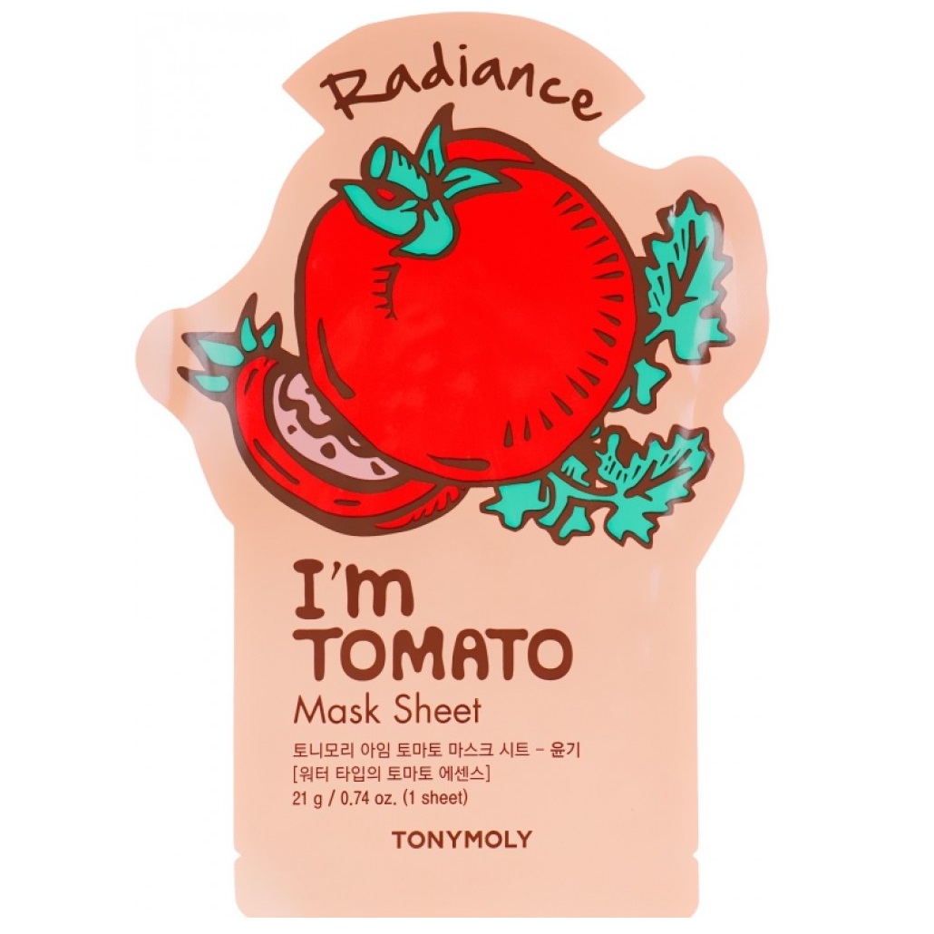 Маска тканевая для лица Tony Moly I'm Tomato Mask Skin Glow Томат, 21 мл - фото 1