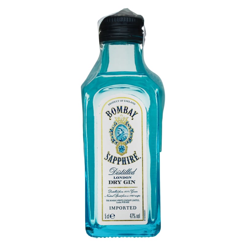 Джин Bombay Sapphire London Dry Gin, 47%, 0,05 л (719559) - фото 1