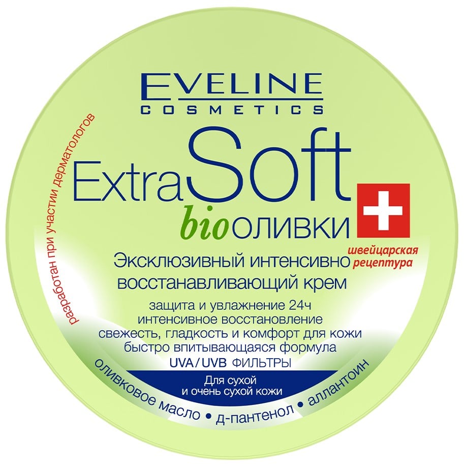 Фото - Крем і лосьйон Eveline Cosmetics Інтенсивно відновлюючий крем для обличчя та тіла Bio Оливка Eveline Extra 