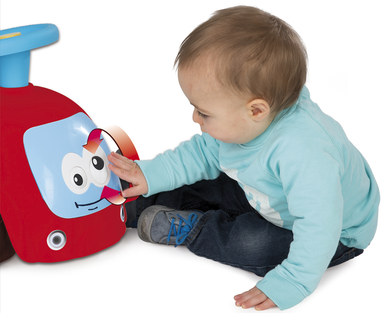Машина для катания детская Smoby Toys Маестро 4 в 1 с функцией качели, красный (720302) - фото 8