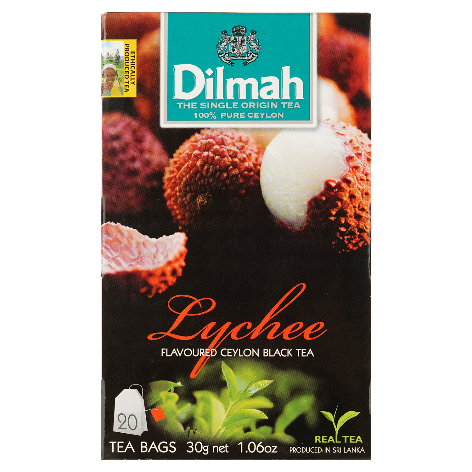 Чай черный Dilmah Lychee, 30 г (20 шт. х 1.5 г) (896866) - фото 1