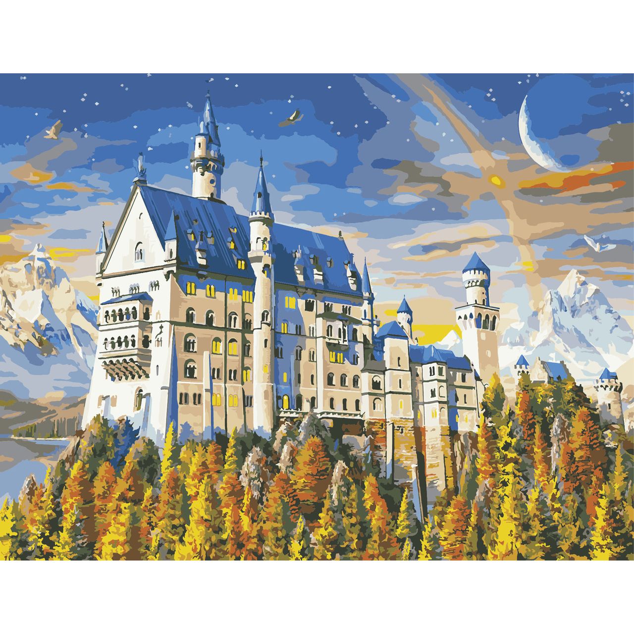 Картина по номерам Замок на горі ArtStory 50х65 см різнокольорова 000169356 - фото 1